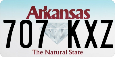 AR license plate 707KXZ