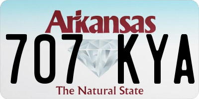 AR license plate 707KYA