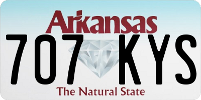 AR license plate 707KYS