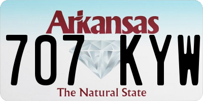AR license plate 707KYW