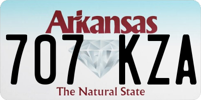 AR license plate 707KZA