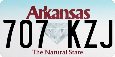AR license plate 707KZJ