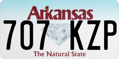 AR license plate 707KZP