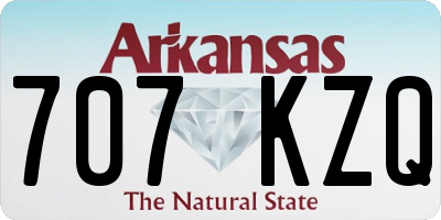AR license plate 707KZQ