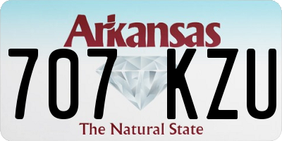 AR license plate 707KZU