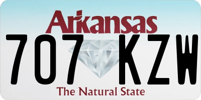AR license plate 707KZW