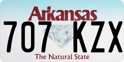 AR license plate 707KZX
