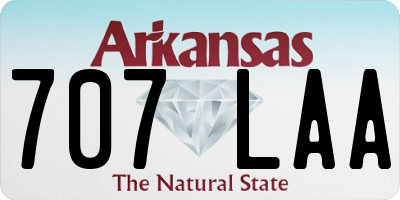 AR license plate 707LAA