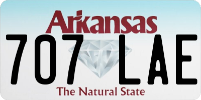 AR license plate 707LAE