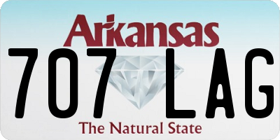 AR license plate 707LAG