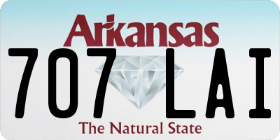 AR license plate 707LAI