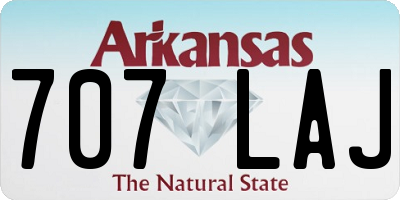 AR license plate 707LAJ