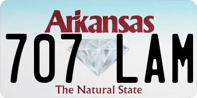 AR license plate 707LAM
