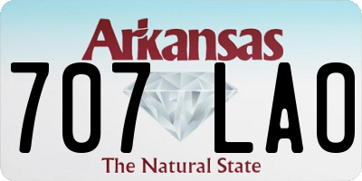 AR license plate 707LAO