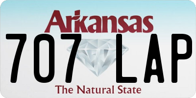 AR license plate 707LAP