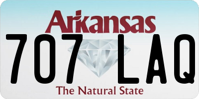 AR license plate 707LAQ