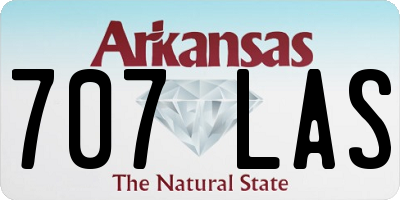AR license plate 707LAS