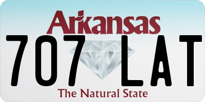 AR license plate 707LAT