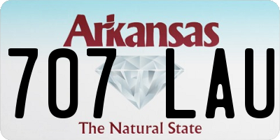 AR license plate 707LAU