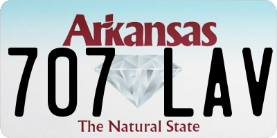 AR license plate 707LAV