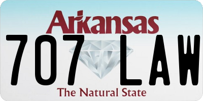 AR license plate 707LAW