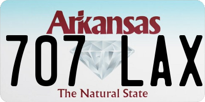 AR license plate 707LAX