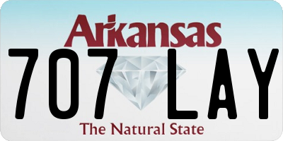 AR license plate 707LAY