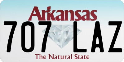 AR license plate 707LAZ
