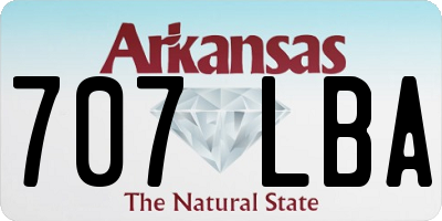 AR license plate 707LBA