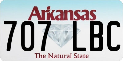 AR license plate 707LBC