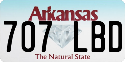 AR license plate 707LBD