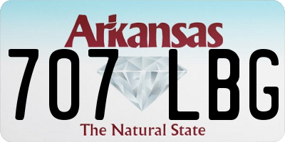 AR license plate 707LBG