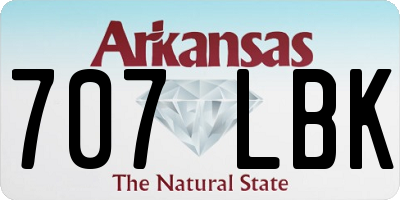 AR license plate 707LBK