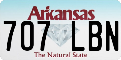 AR license plate 707LBN