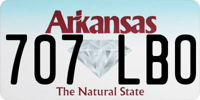 AR license plate 707LBO