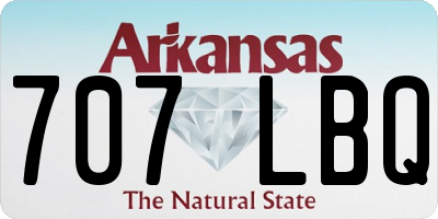AR license plate 707LBQ