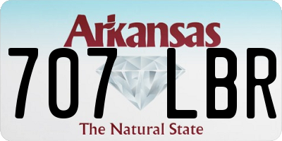 AR license plate 707LBR