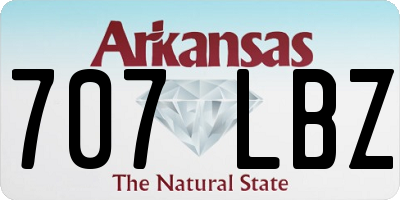 AR license plate 707LBZ