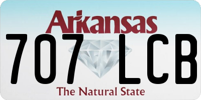 AR license plate 707LCB