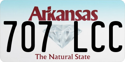 AR license plate 707LCC