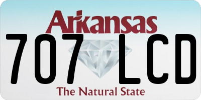 AR license plate 707LCD