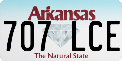 AR license plate 707LCE