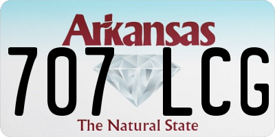 AR license plate 707LCG
