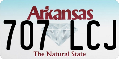 AR license plate 707LCJ