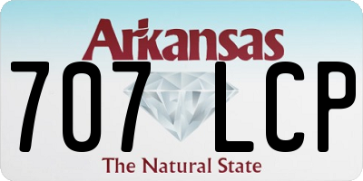 AR license plate 707LCP