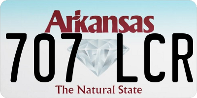 AR license plate 707LCR