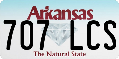 AR license plate 707LCS