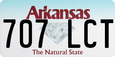 AR license plate 707LCT