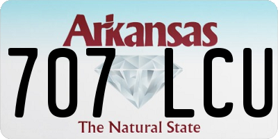 AR license plate 707LCU
