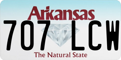 AR license plate 707LCW
